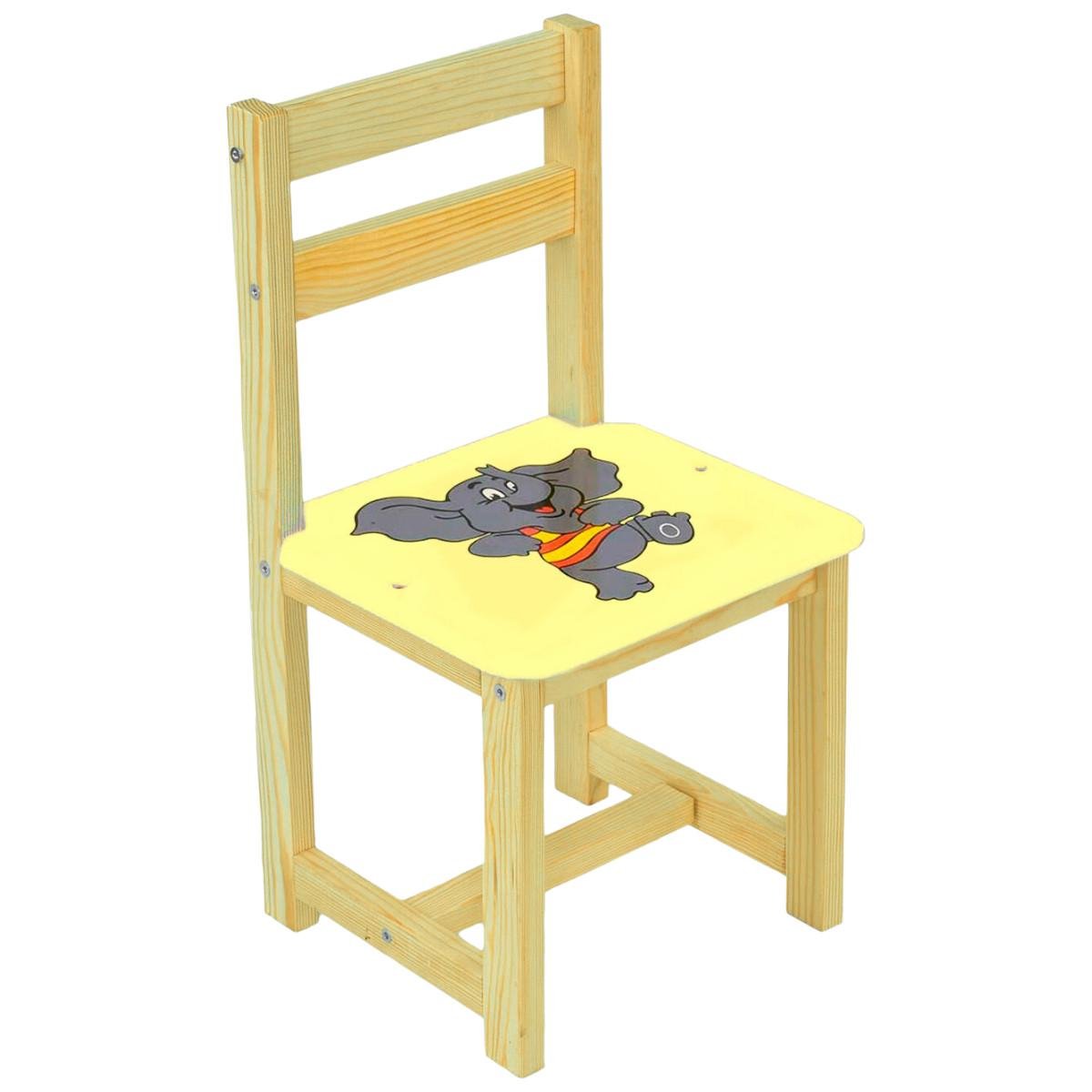 Стул деревянный детский Мася Слоник 54 см Желтый (4042)