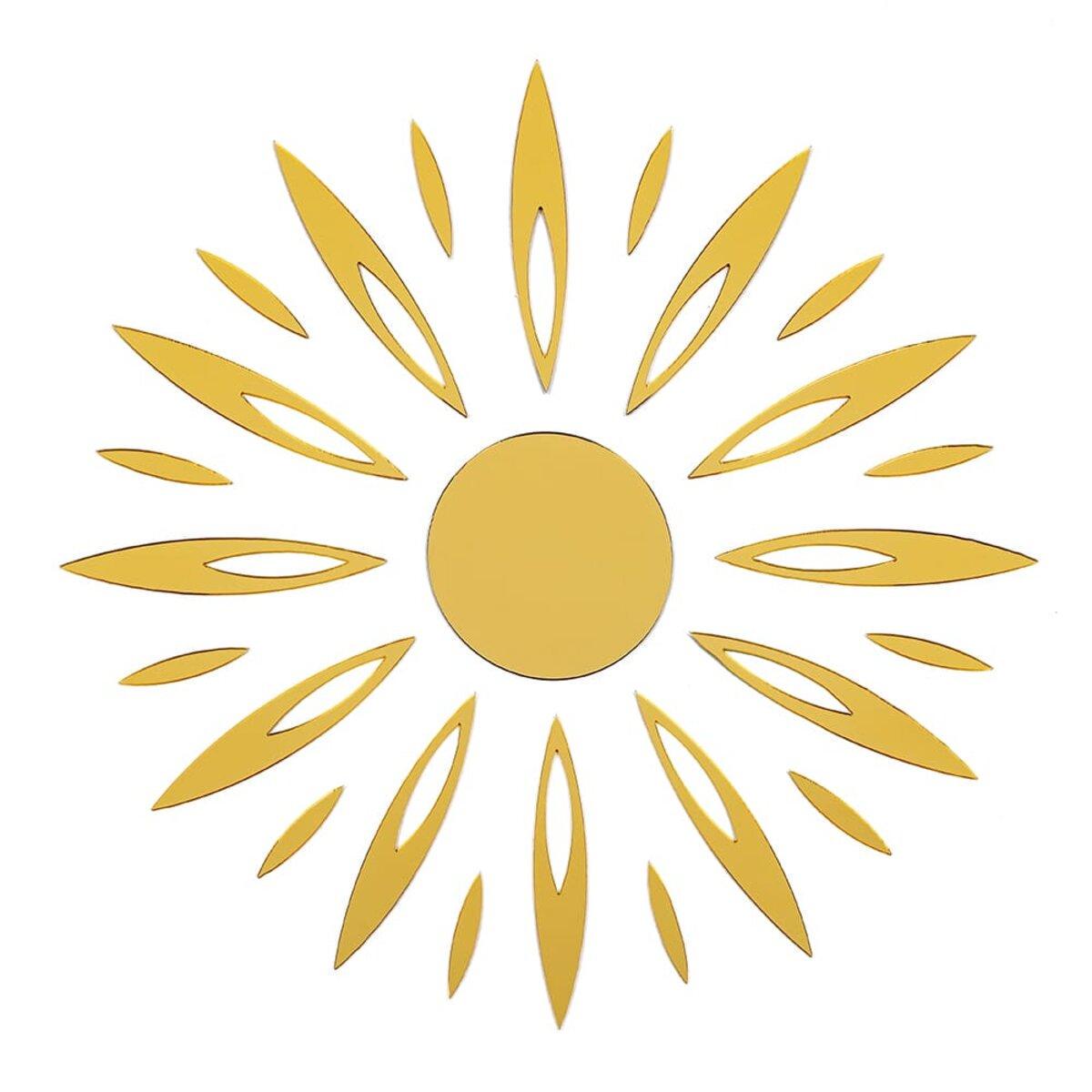 Декор дзеркальний акриловий самоклеючий 25 шт. Золотий (SW-00002522)