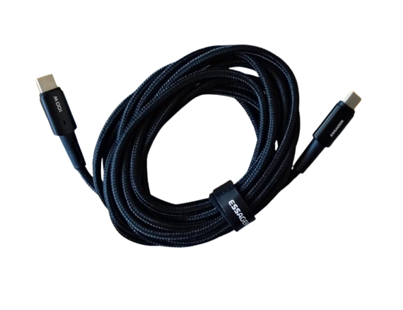 Кабель Essager 100W Type-C/Type-C 677974318773 3 м Black (25043147) Кабель Essager 100W Type-C/Type-C 677974318773 3 м Black (25043147)