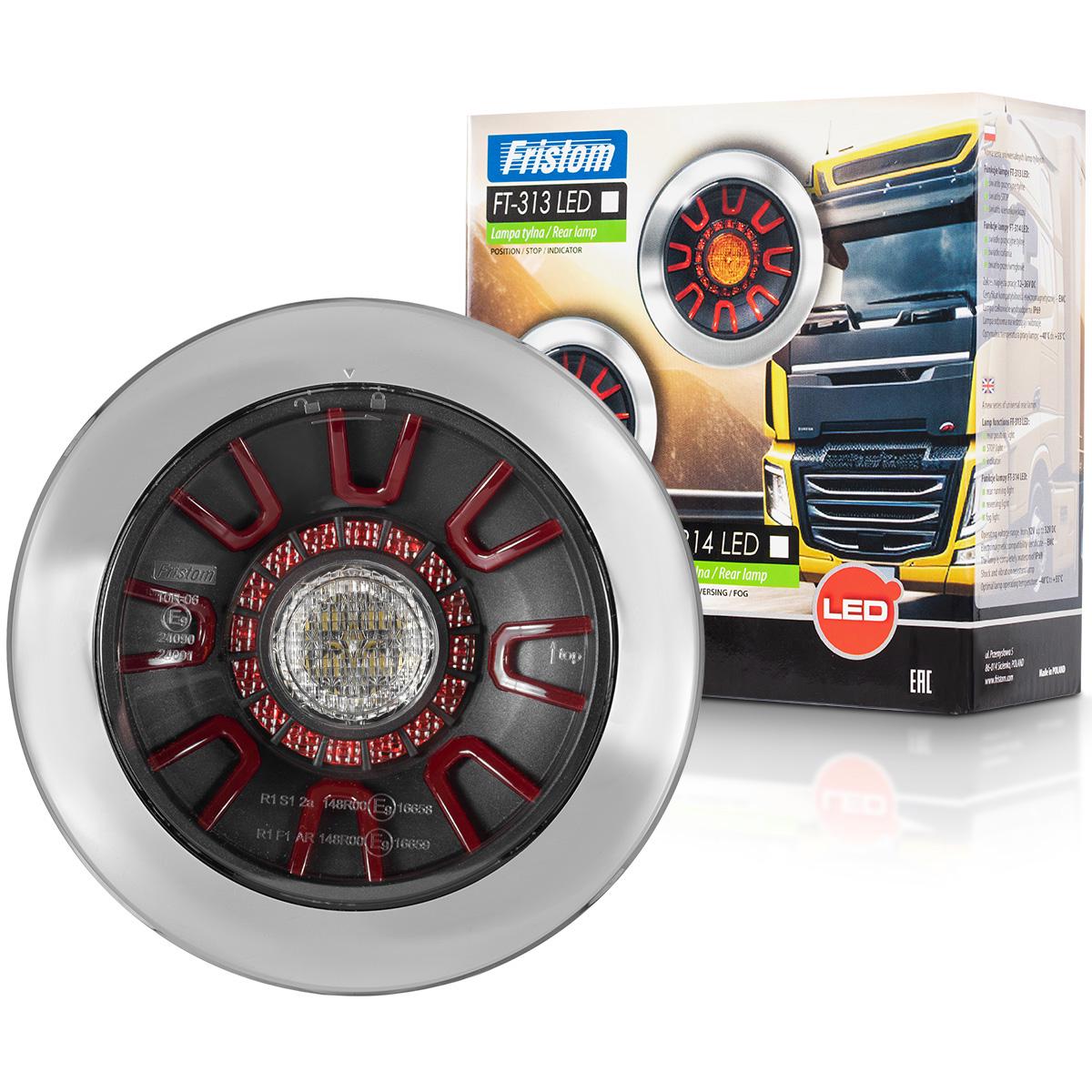 Фонарь задний 3-функциональный FRISTOM FT-314 LED Bajonet Chrome (12459)