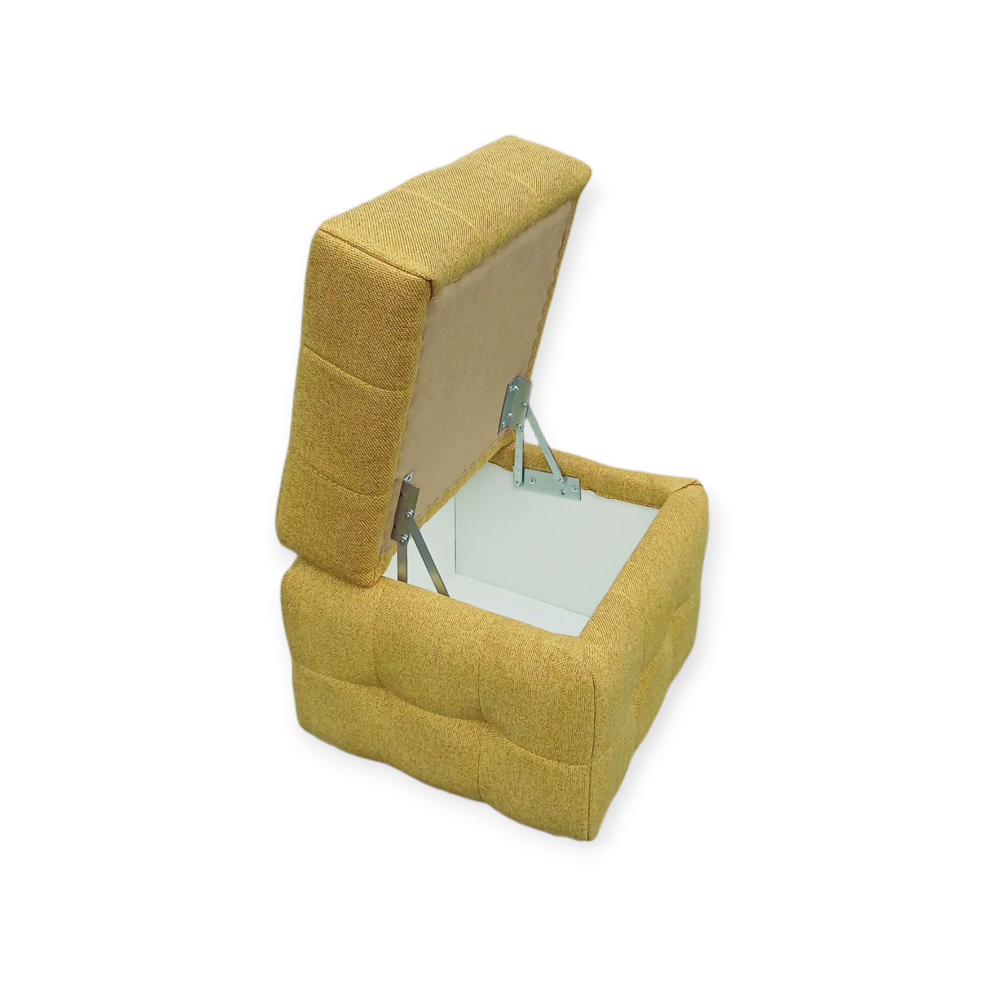 Пуф квадратний Кантрі з нішою жаккард Чикаго 40х40х41 см Жовтий - фото 2 Пуф квадратний Кантрі з нішою жаккард Чикаго 40х40х41 см Жовтий - фото 2