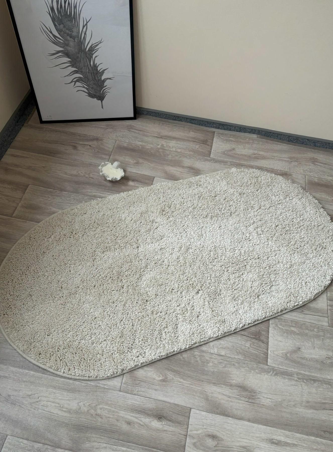 Килим з високим ворсом Shaggy Roco овальний 200x400 см Beige (102862040) Килим з високим ворсом Shaggy Roco овальний 200x400 см Beige (102862040)