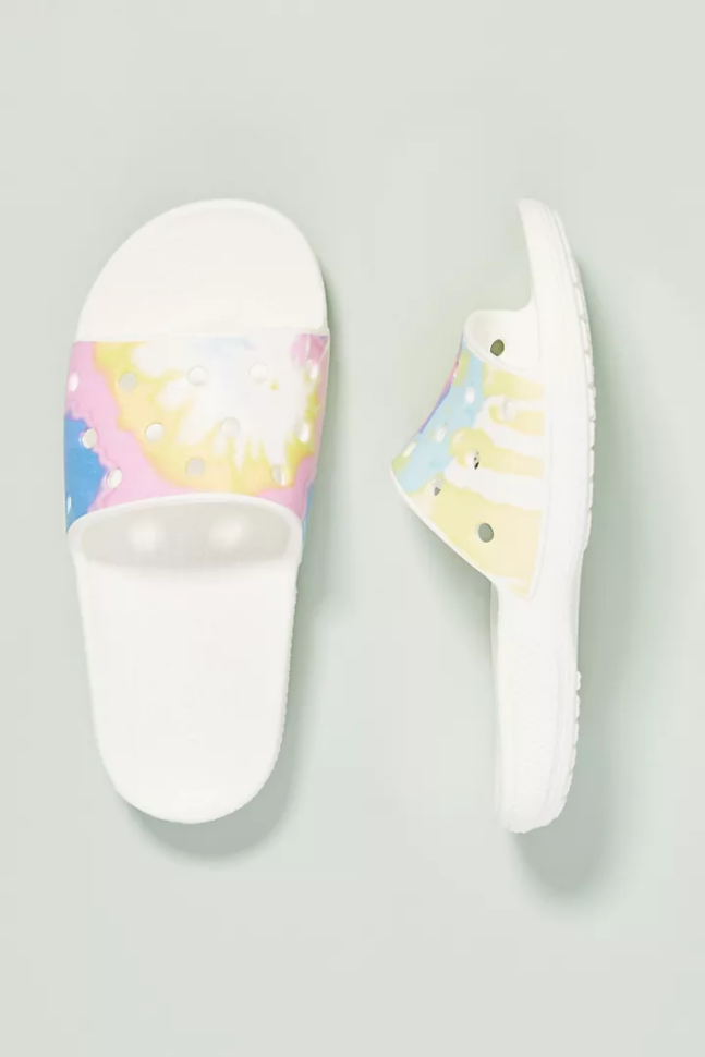 Шльопанці жіночі утеплені Crocs Classic Tie-Dye Slide р. 43-44 Білий (5285) - фото 8 Шльопанці жіночі утеплені Crocs Classic Tie-Dye Slide р. 43-44 Білий (5285) - фото 8
