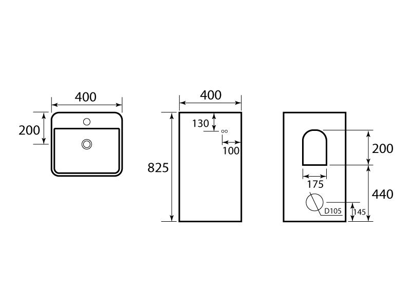 Умывальник напольный NEWARC Aqua 9417W 400x400x850 мм Белый (131118) - фото 4 Умывальник напольный NEWARC Aqua 9417W 400x400x850 мм Белый (131118) - фото 4