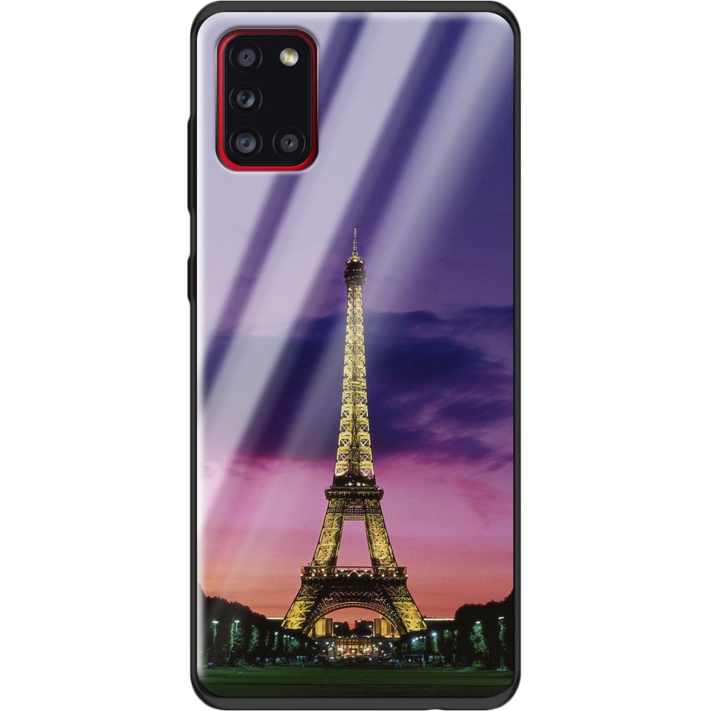 Чехол Boxface Samsung A315 Galaxy A31 Полночь в Париже Черный силикон со стеклом (39470-up964-40094)