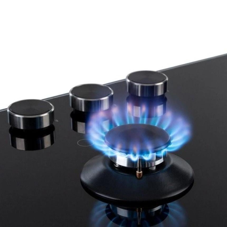 Поверхня варильна газова Illuminosa 4 конфорки чорне скло (10035464) - фото 4
