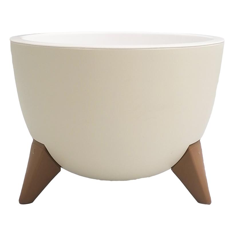 Горшок для цветов Serinova Ufo 10 л 2 шт. Кремовый