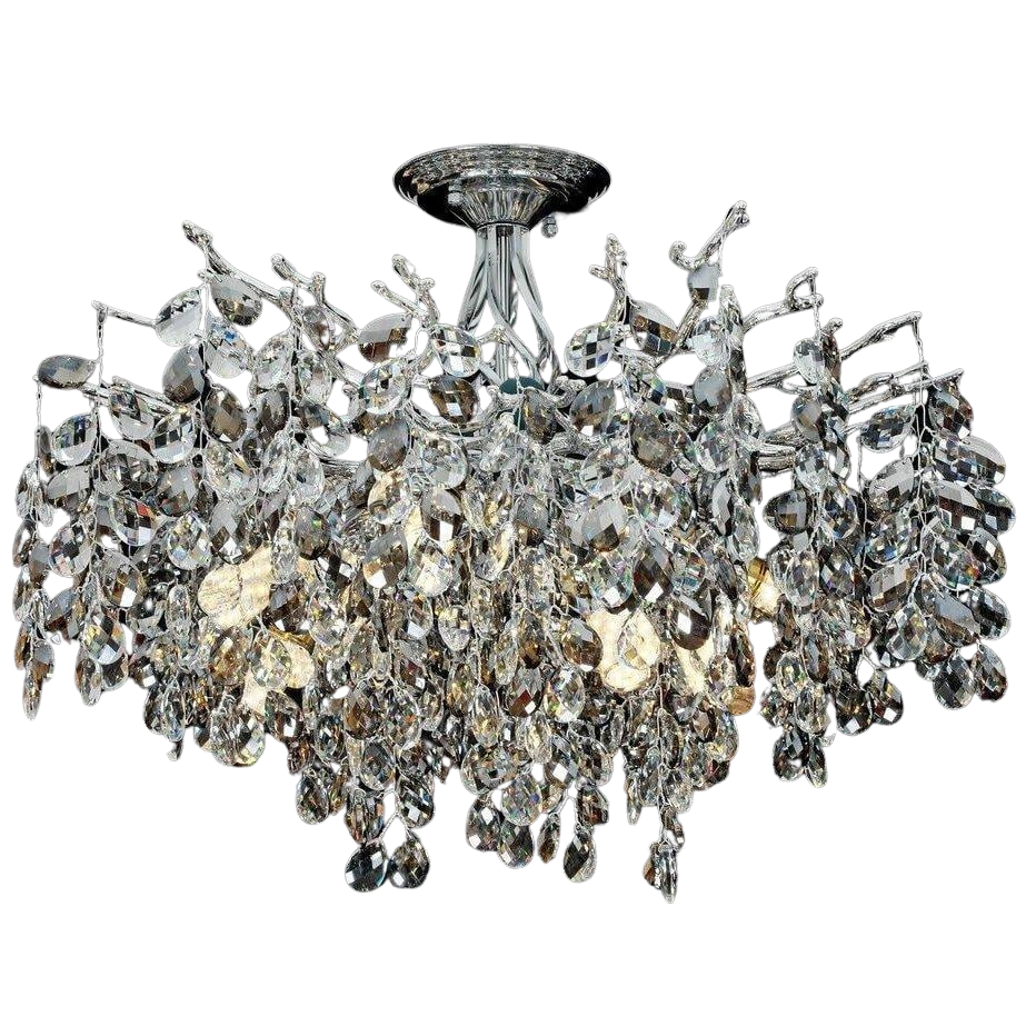 Люстра Sirius с хрустальными подвесами под восемь ламп G9 Хром (Ш C33025-600 CH)