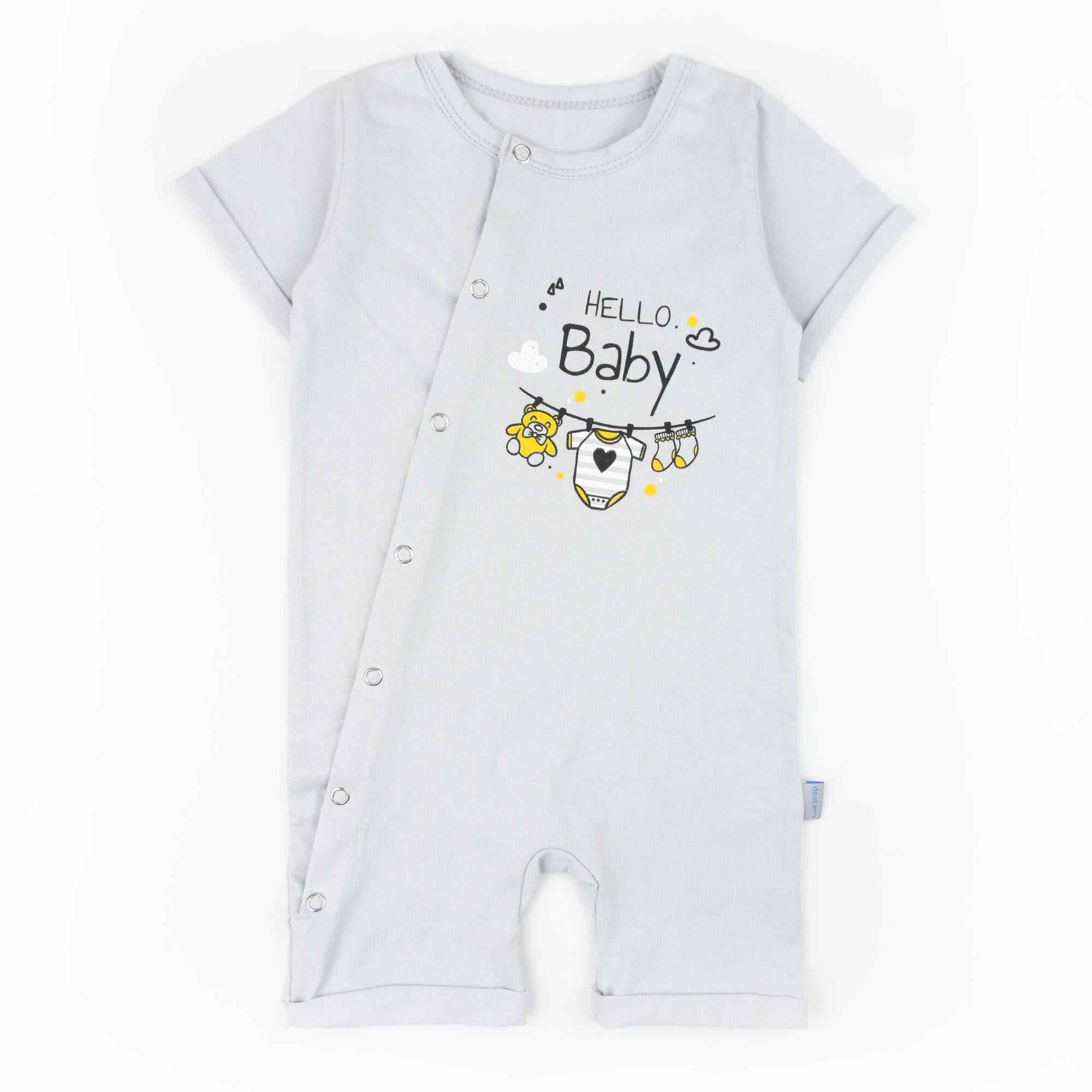 Песочник для младенцев Dexter's с принтом Hello Baby d144х-ср 68 см Серый (681401351)