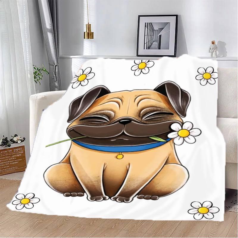 Плед 3D Ніжний мопсик 135х160 см (13290)