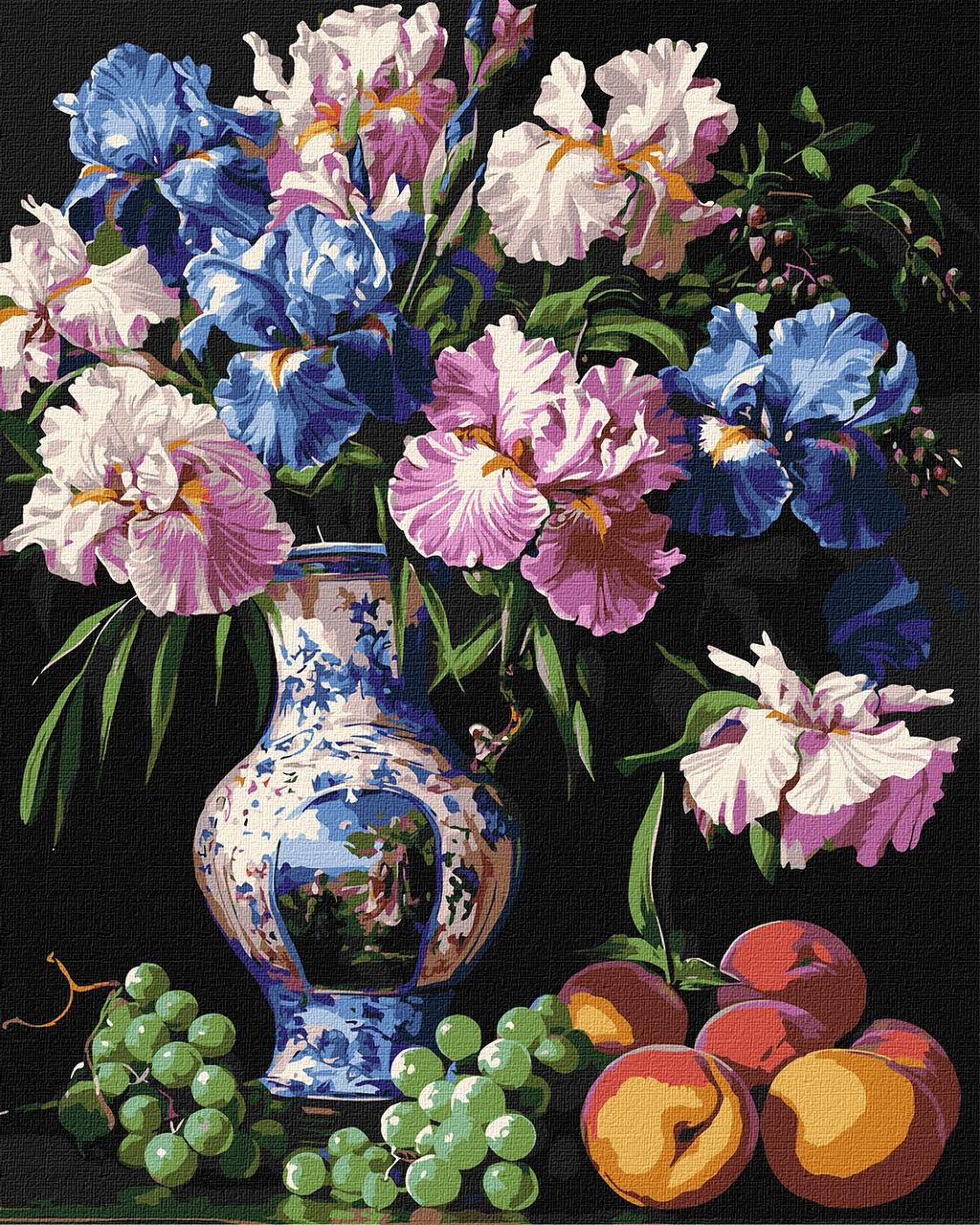 Картина по номерам Ideyka Красота ирисов 40х50 см (KHO3288)