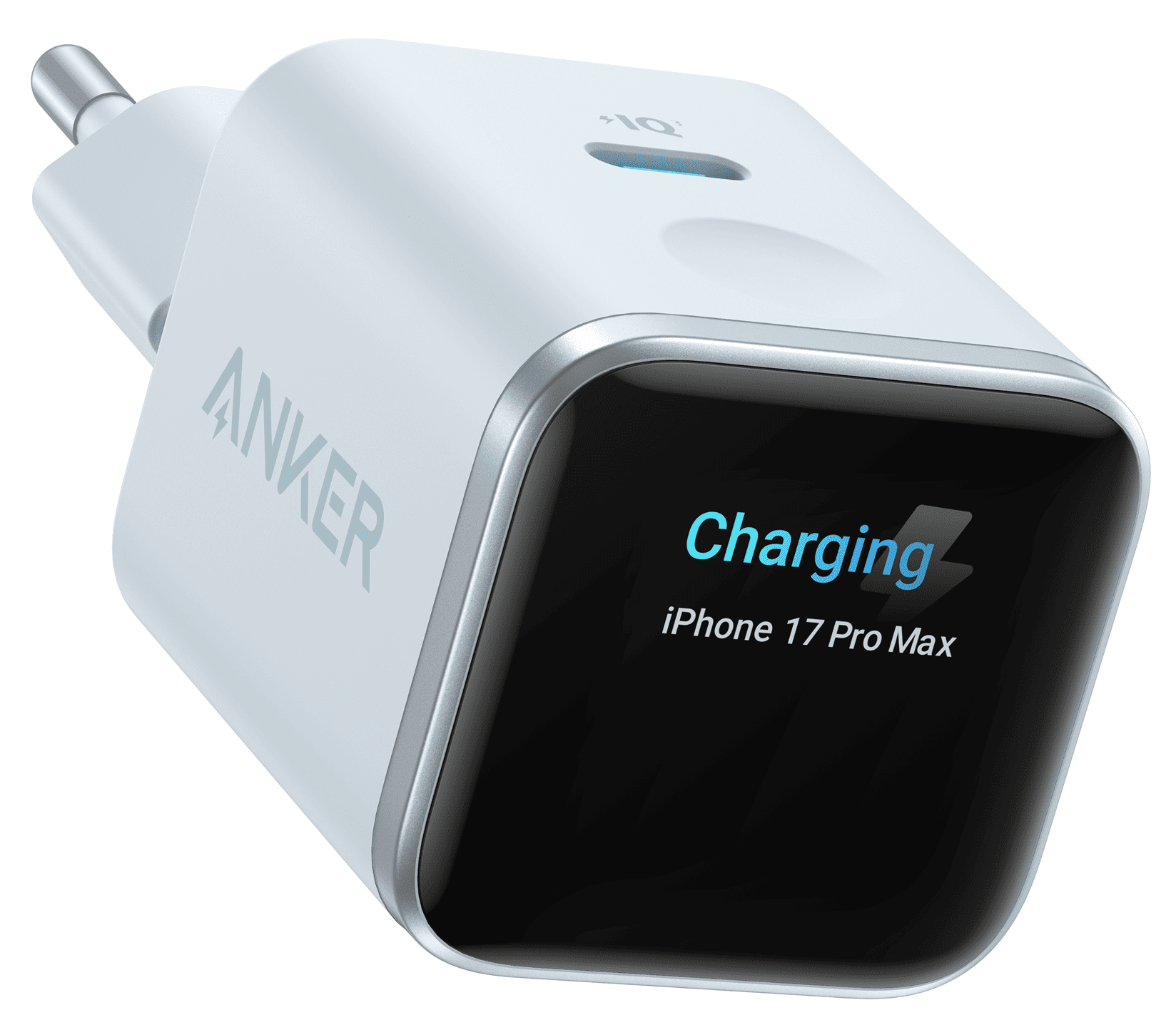 Зарядний пристрій мережевий Anker Nano Charger 45W USB-C Smart Display Blue (UG-A121DG31)