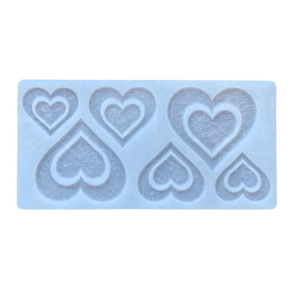 Молд силиконовый Сердца 230x115 мм Серый (40943) Молд силиконовый Сердца 230x115 мм Серый (40943)