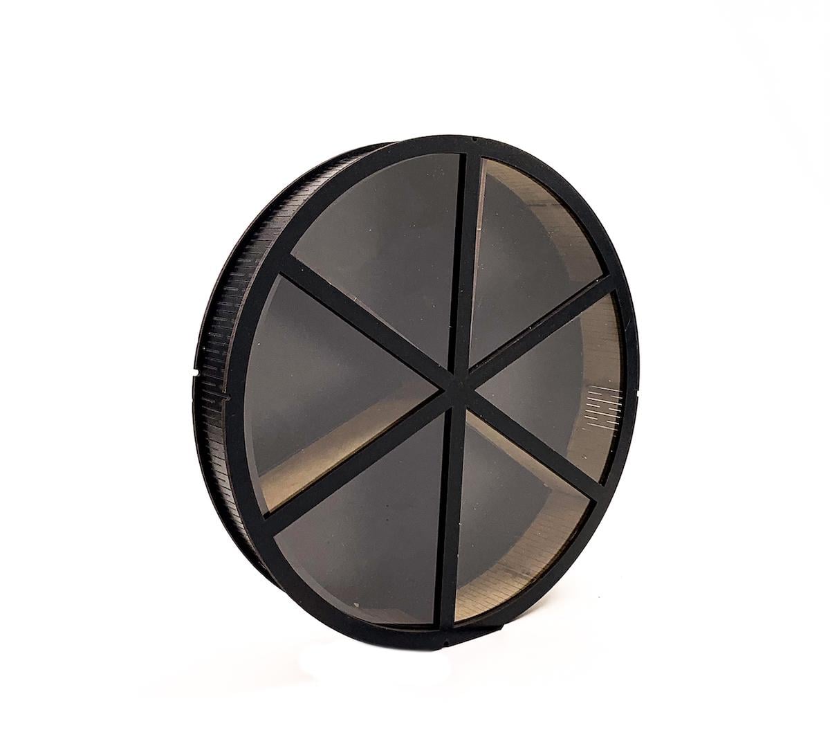 Коробка подарункова з прозорою кришкою на 6 відділень кругла велика Чорний (4886)