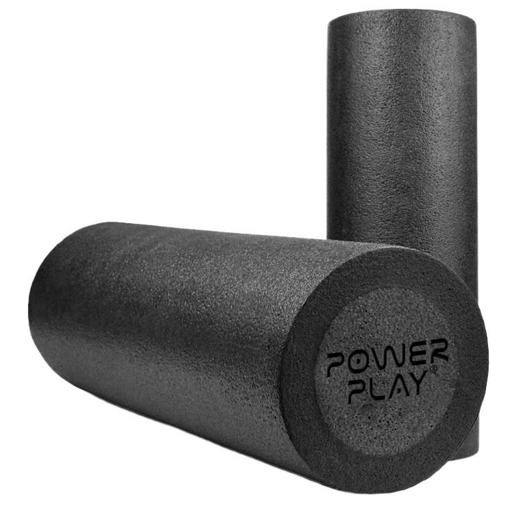 Ролик массажный  гладкий PowerPlay 4021 Fitness Roller  60x15 см  Черный (PP_4021_60*15_Black) - фото 2