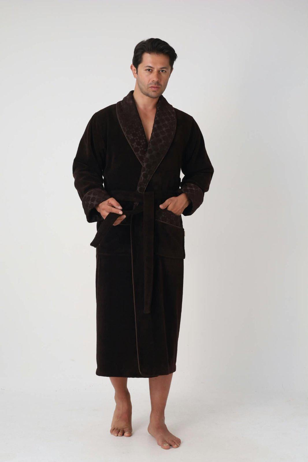 Халат мужской Nusa хлопок/бамбук 15165 XXXXL Kahve (38363274)