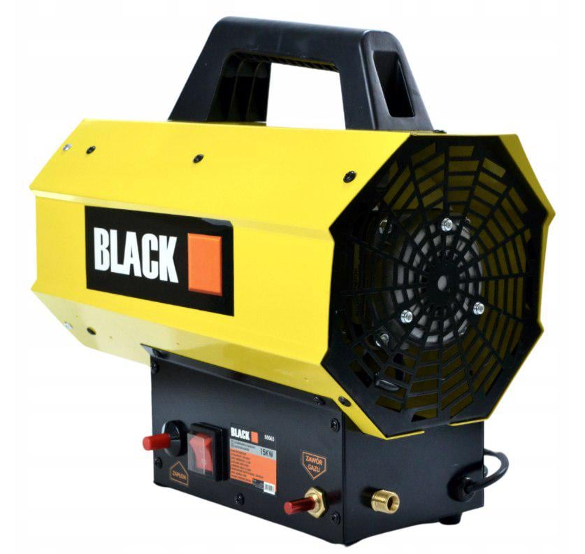 Газовый обогреватель пропан-бутан/шланг и редуктор 15 кВт Black