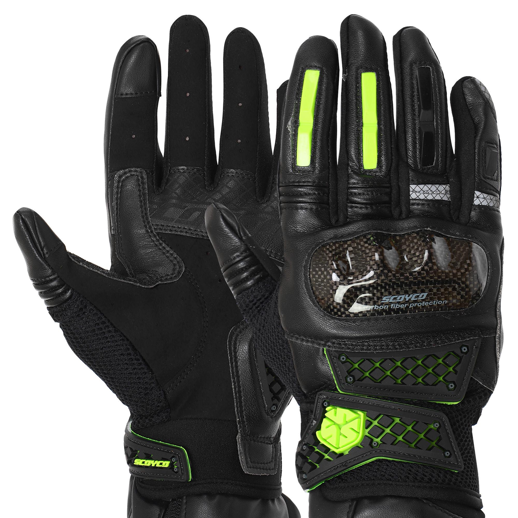 Моторукавички Scoyco Sensor Touch MC52 L Чорно-зелений
