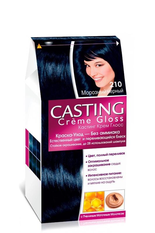 Фарба для волосся L'Oreal Paris Casting Creme Gloss 210 Чорний перламутровий (2759)