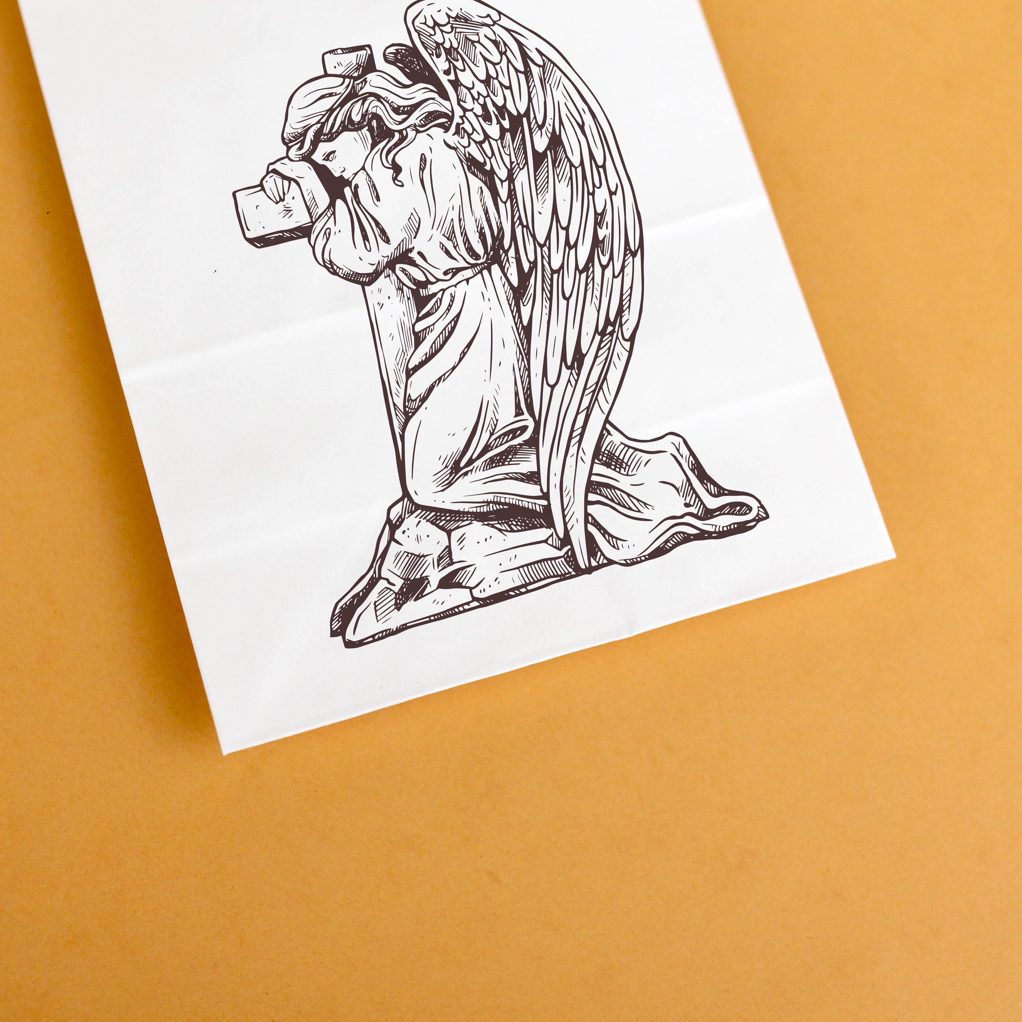 Пакет для релігійних подій Крафт з ритуальною символікою Янгол 150х90х240 мм 20 шт. - фото 3 Пакет для релігійних подій Крафт з ритуальною символікою Янгол 150х90х240 мм 20 шт. - фото 3