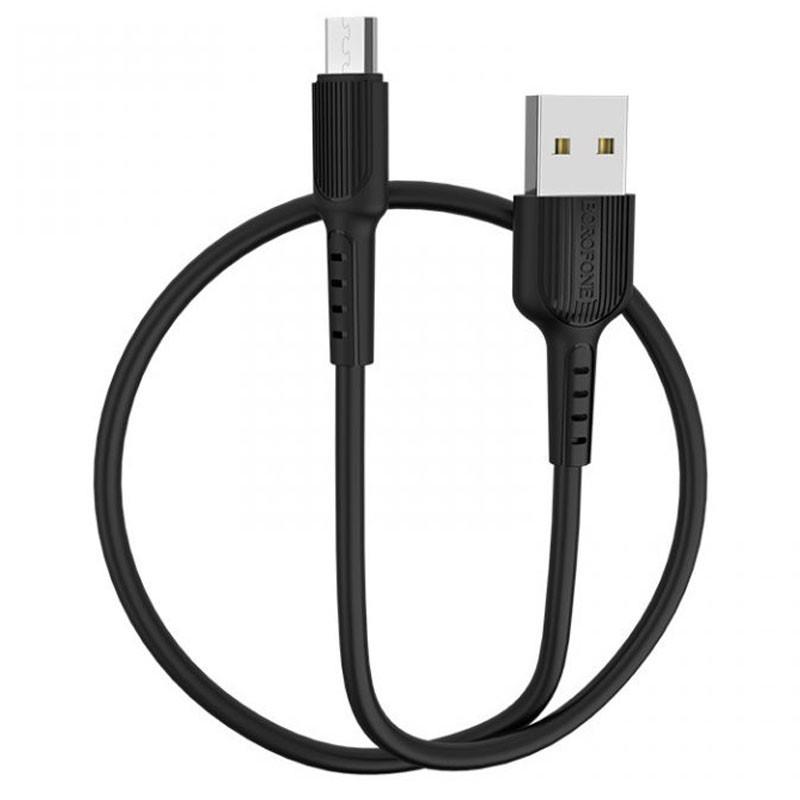 Кабель дата Borofone BX16 USB MicroUSB 1 м Black (00000060123_2) - фото 3