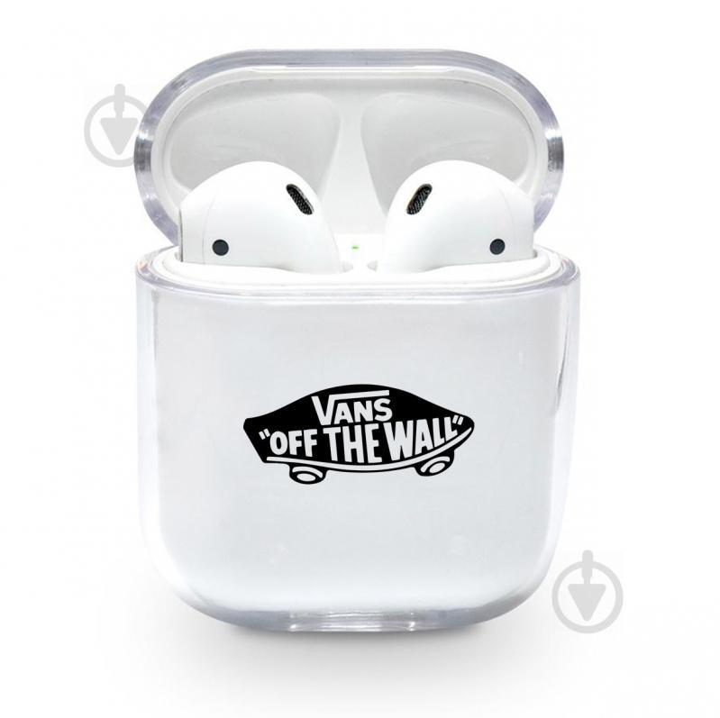Прозрачный силиконовый чехол Apple AirPods с рисунком - Vans (KAP1186)
