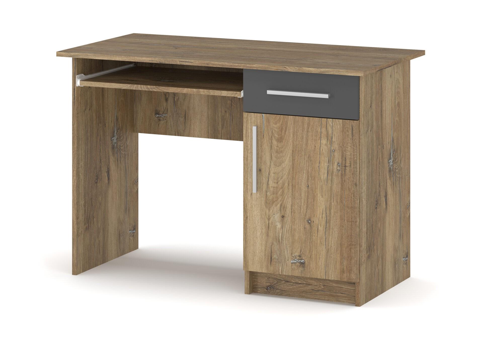 Письменный стол Мебель Сервис прямой однотумбовый с полками 110х75 см Дуб флагшток (stil_1_tumba_DSP_MS)