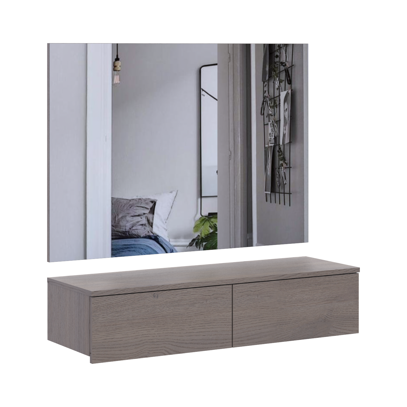 Тумба та дзеркало Doros Левія 100х32х100 см Канноло (42005238) - фото 6 Тумба та дзеркало Doros Левія 100х32х100 см Канноло (42005238) - фото 6