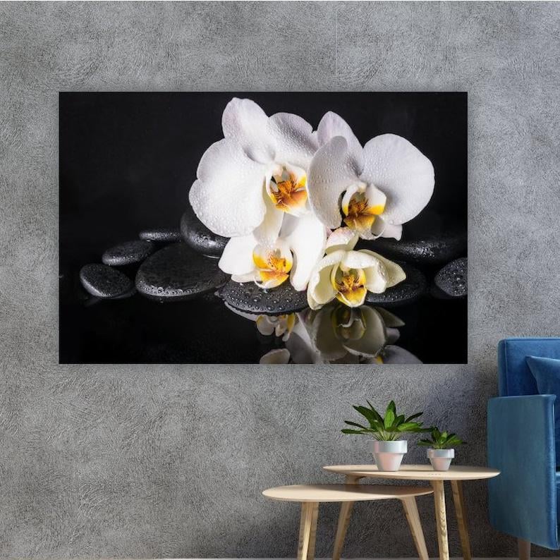 Картина на холсте KIL Art Красивые цветы орхидеи 81x54 см (373)