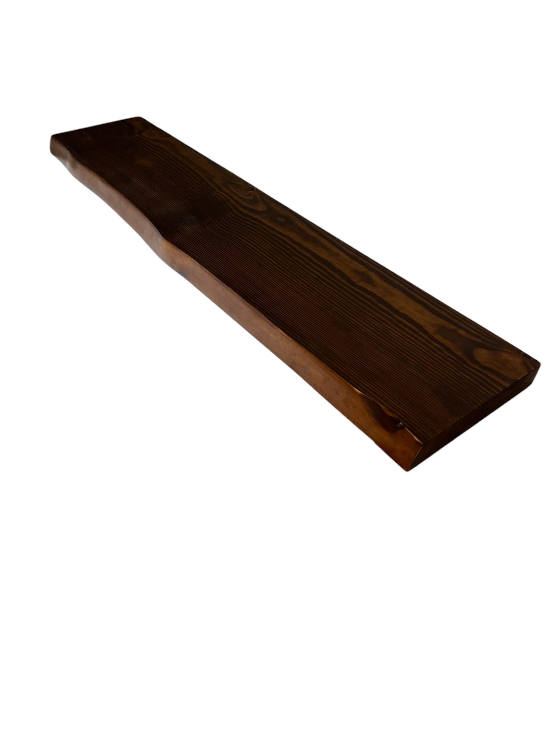 Настенная Полка с живым краем 36х200х800 мм Орех