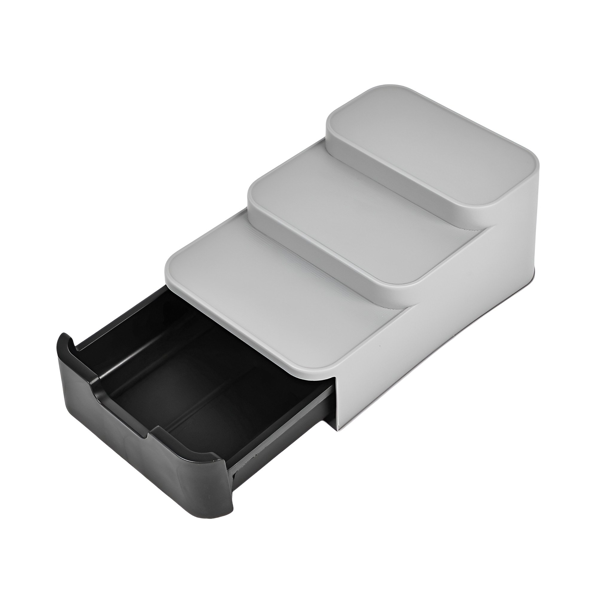 Полка кухонная настольная CupboardStore R93800 на 3 яруса 24х16 см Серый (25307616)