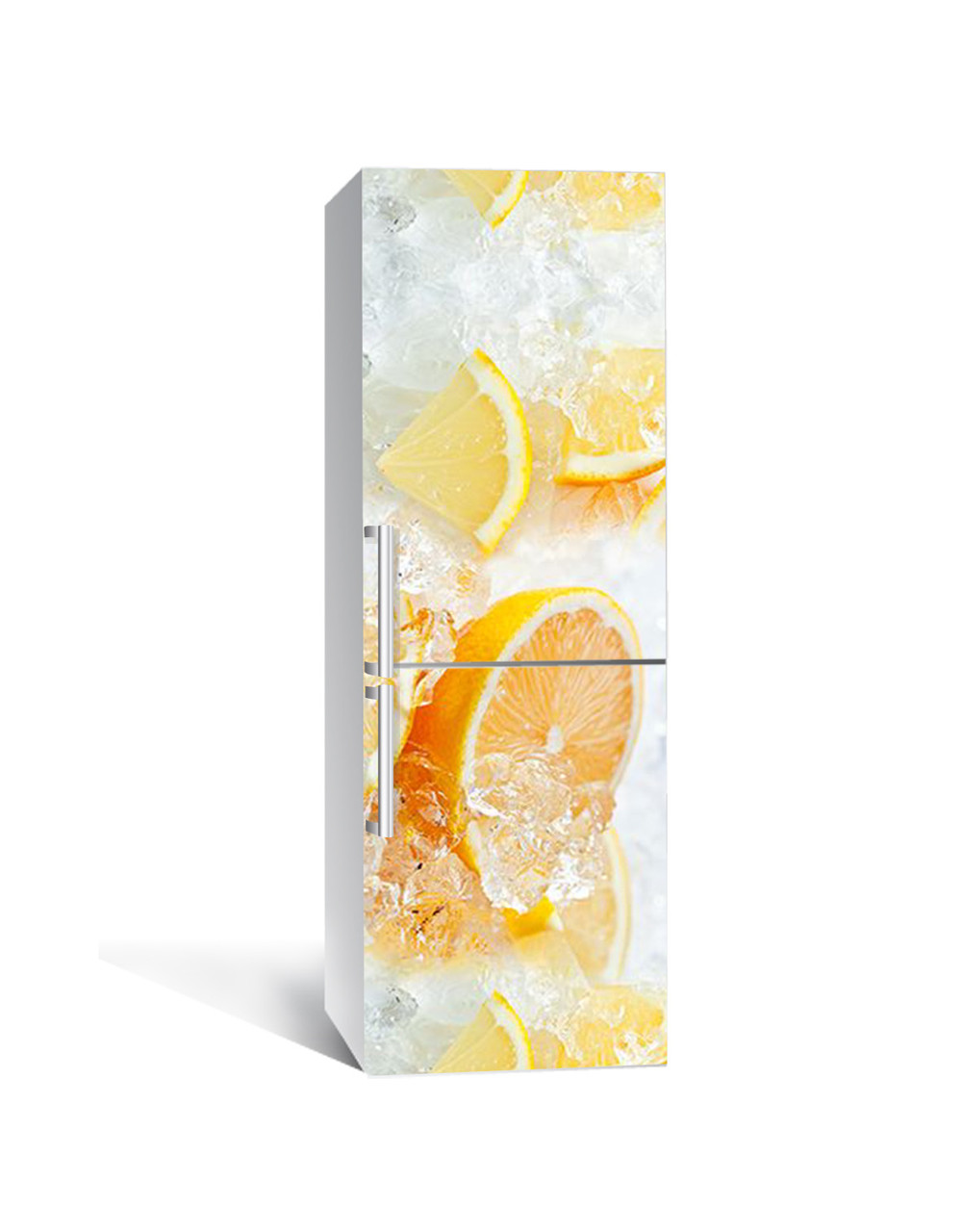 Наклейка 3D на холодильник Zatarga Апельсины во льду 650х2000 мм (1289777146)