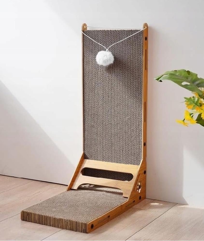 Когтеточка для кошек Bonro B-38 с игрушкой 60 см Коричневый (147-76-42400588)