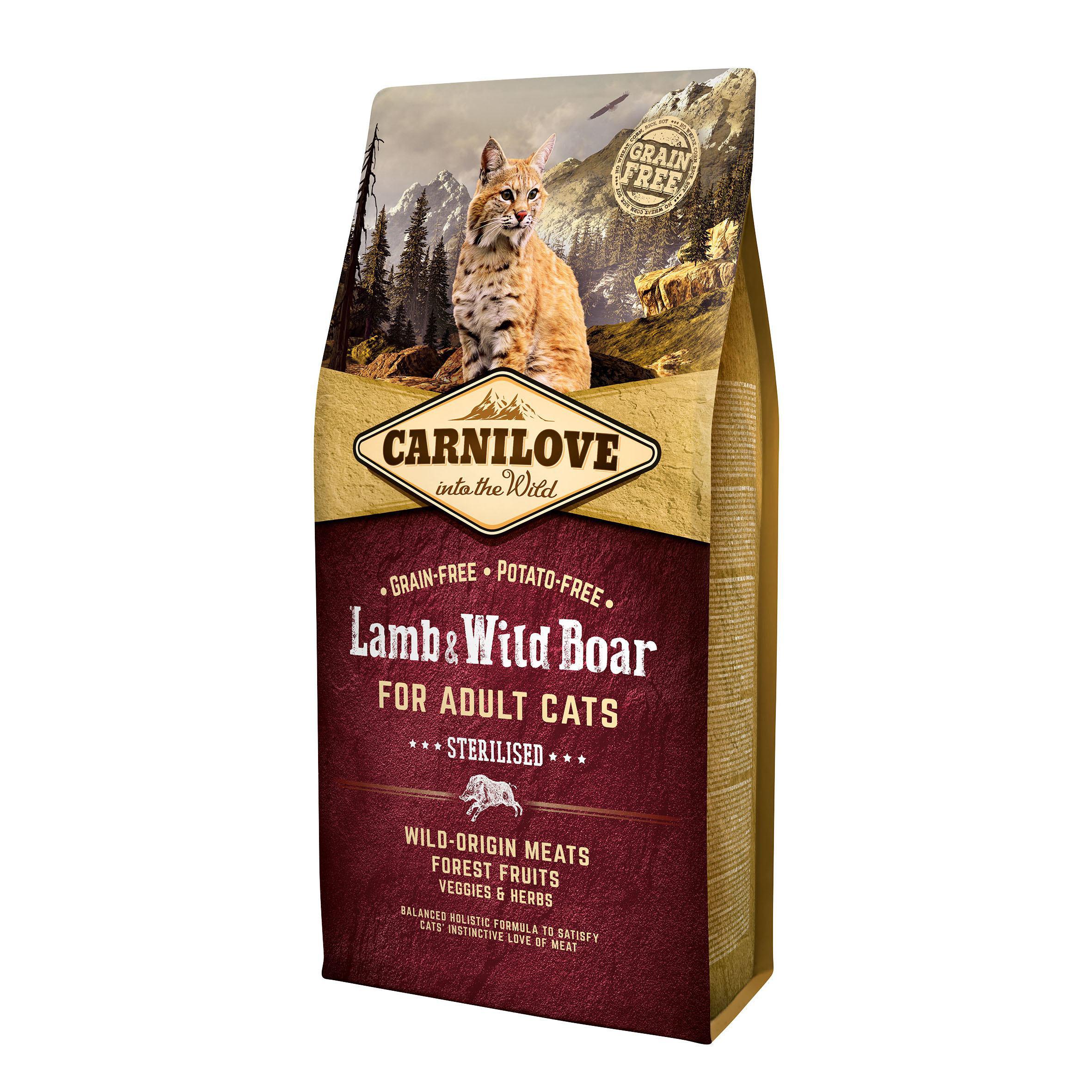 Корм сухий Carnilove Cat Lamb & WildBoar Sterilised 6 кг