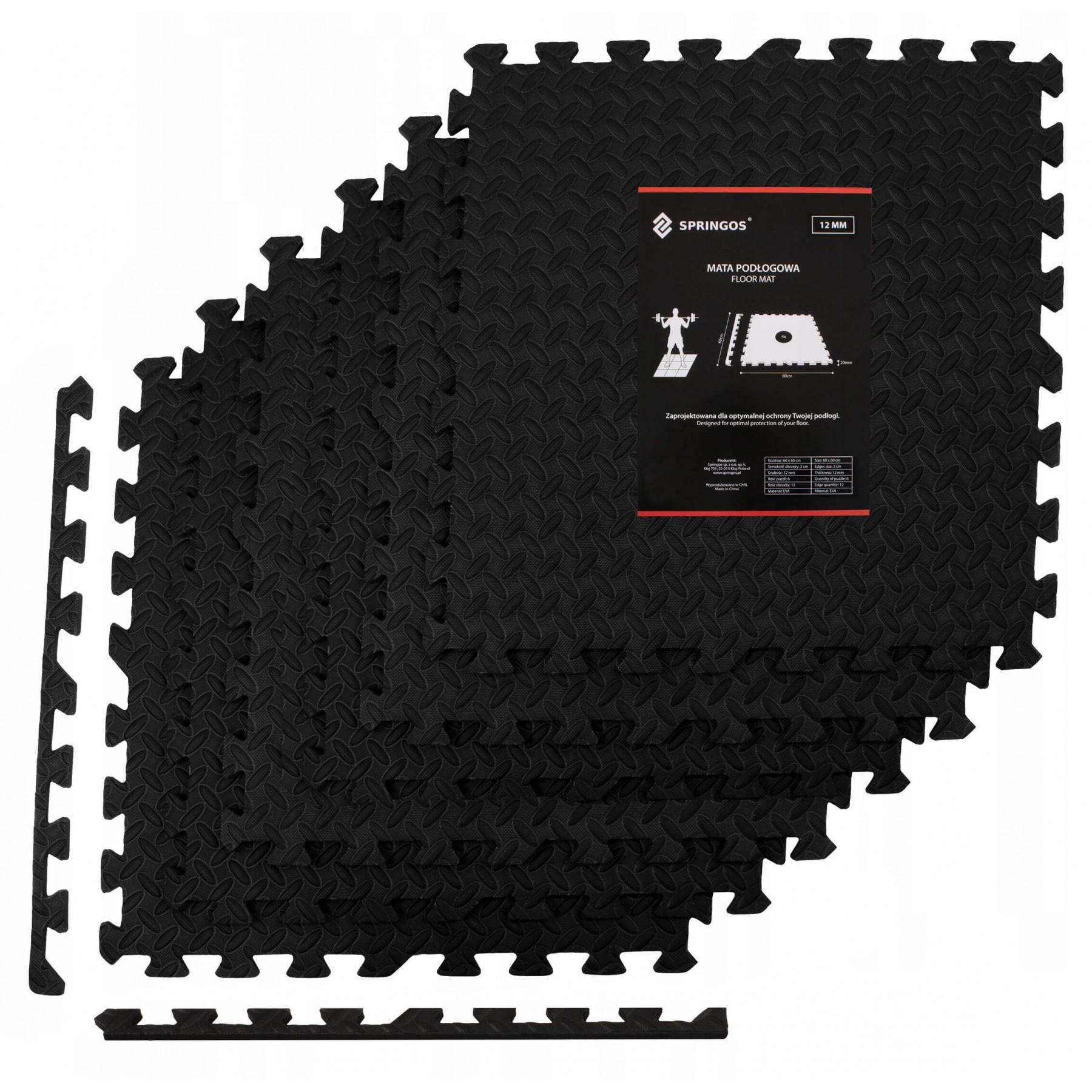 Мат Springos Mat Puzzle EVA 180x120x1,2 см Black (FM0005)