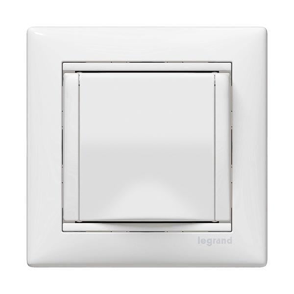 Розетка одинарная Legrand Valena с заземлением и крышкой Белый (774422)