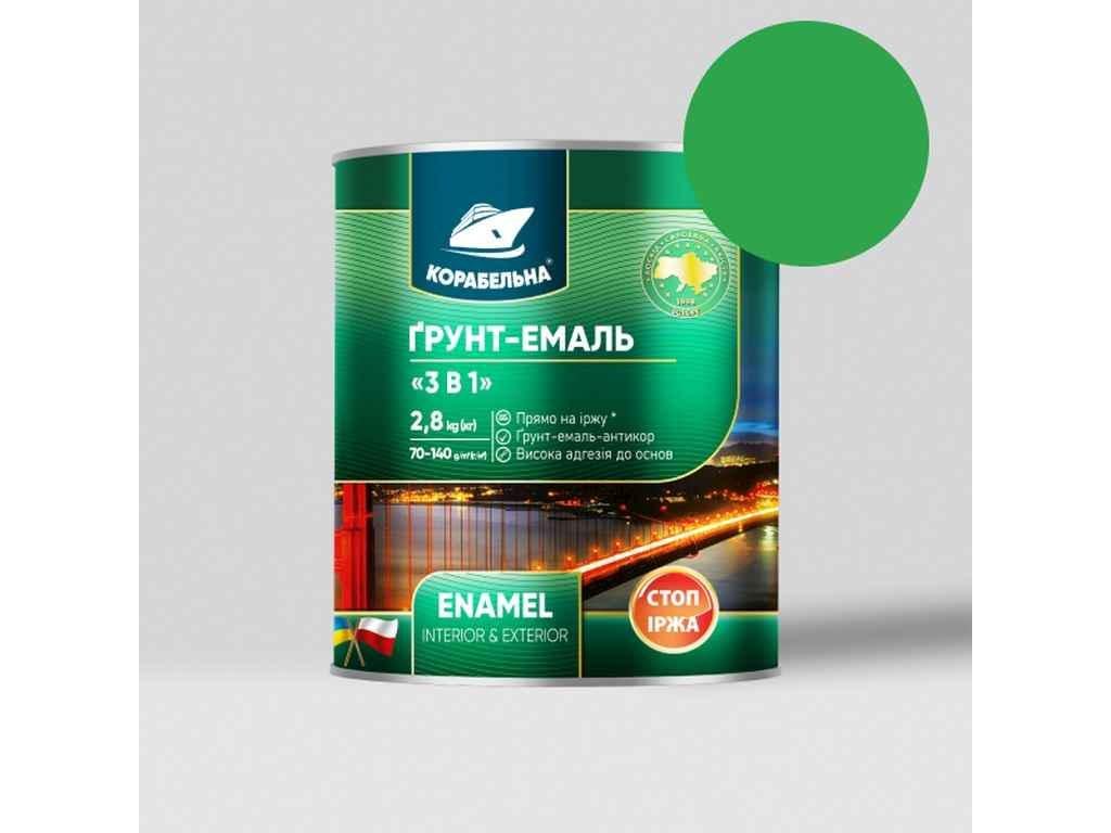 Грунт-эмаль КОРАБЕЛЬНАЯ 3в1 2,8 кг Зеленый (1011577)
