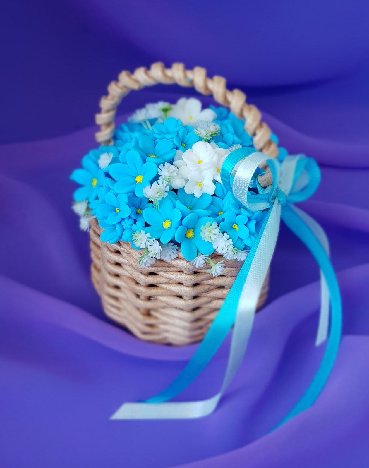 Мыло сувенирное Корзинка с незабудками (AS00068) - фото 2 Мыло сувенирное Корзинка с незабудками (AS00068) - фото 2