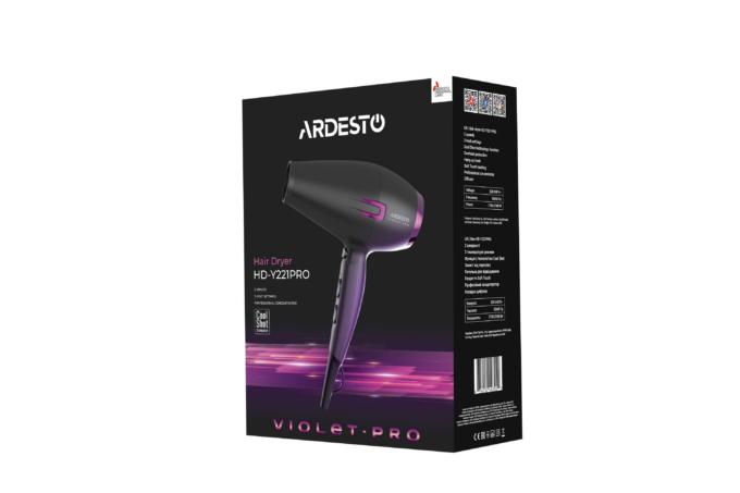 Фен с диффузором Ardesto HD-Y221PRO 1750-2100 Вт Черный (HD-Y221PRO) - фото 5