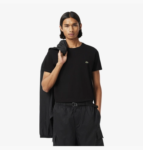 Футболка чоловіча Lacoste Black (TH6709031) - фото 2 Футболка чоловіча Lacoste Black (TH6709031) - фото 2