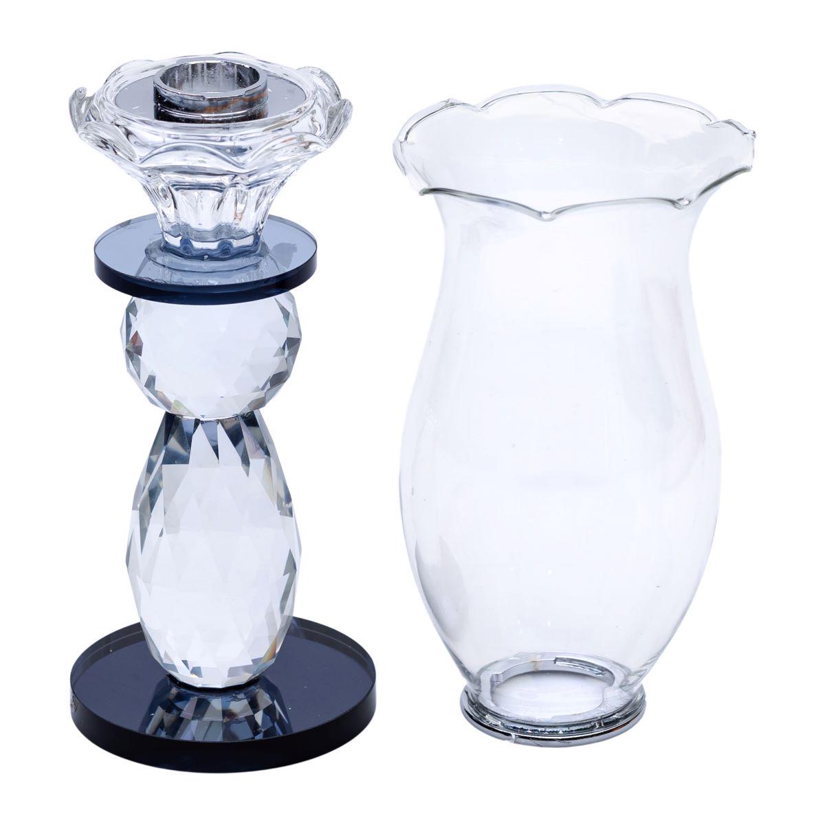 Подсвечник стеклянный декоративный бокал на ножке 7x29 см (6899) Подсвечник стеклянный декоративный бокал на ножке 7x29 см (6899)