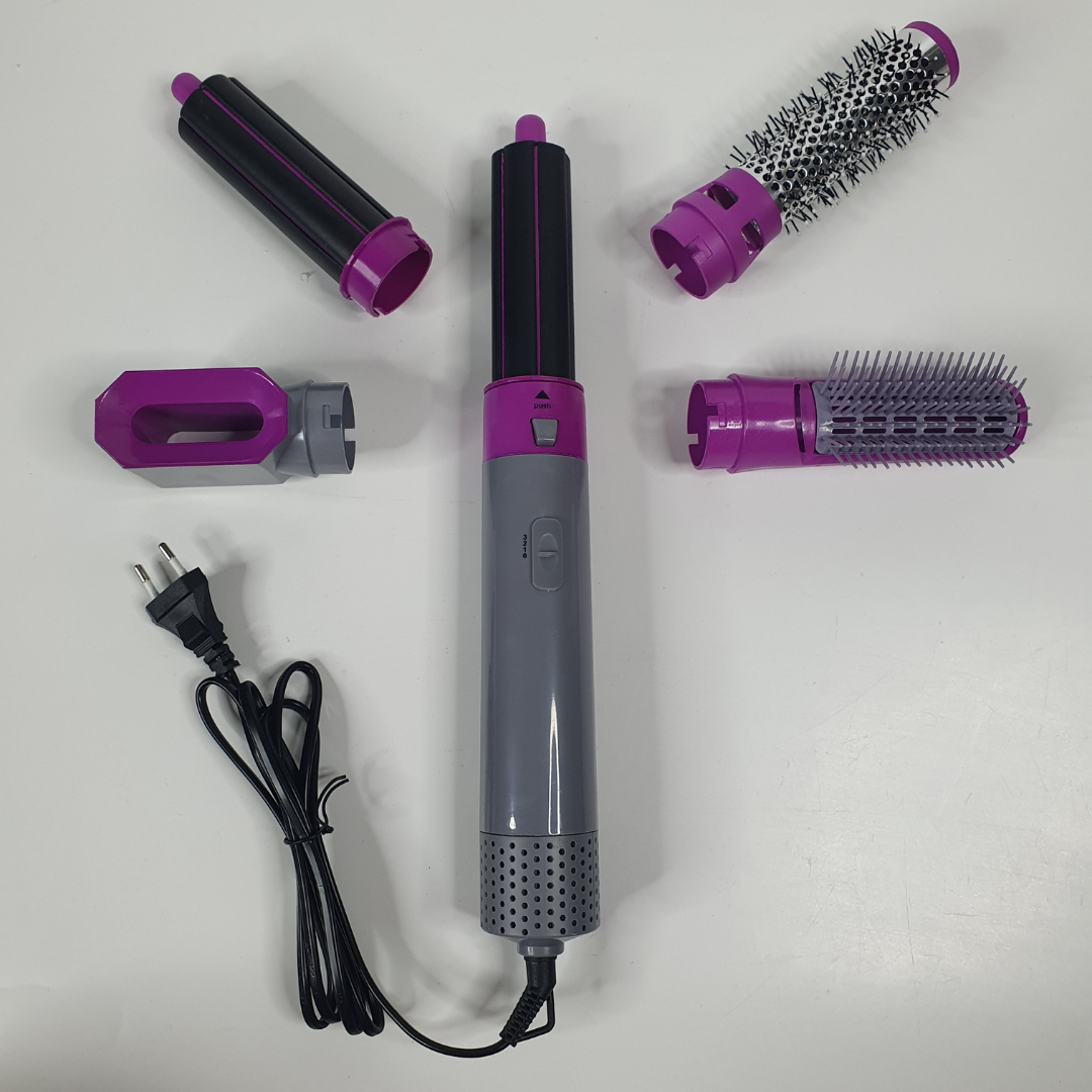 Стайлер для волос с насадками 5в1 с турбо режимом и ионизацией в кожаном кейсе (DC-51-Leopard) - фото 4 Стайлер для волос с насадками 5в1 с турбо режимом и ионизацией в кожаном кейсе (DC-51-Leopard) - фото 4