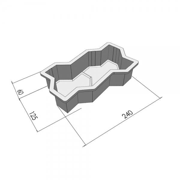 Форми для тротуарної плитки Верес-2007 Змійка гладка з перегородкою 60 мм (10703-2287) - фото 2 Форми для тротуарної плитки Верес-2007 Змійка гладка з перегородкою 60 мм (10703-2287) - фото 2