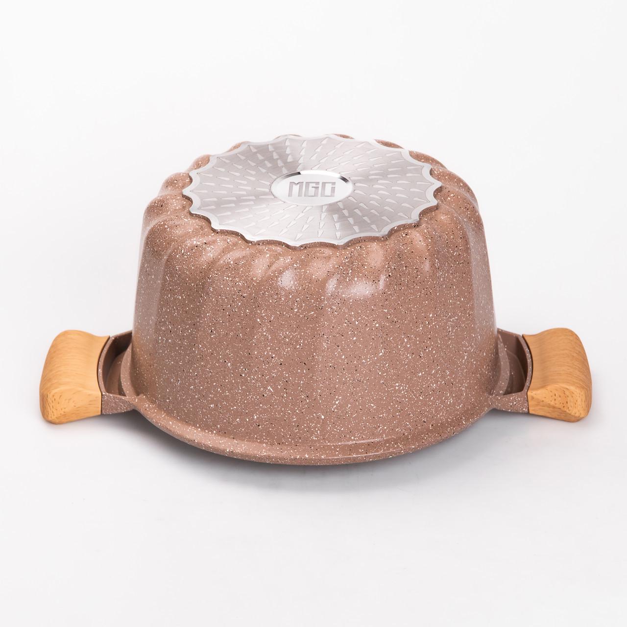 Набор посуды MGC кастрюли 3 шт./лопатка/половник Кофейный - фото 4