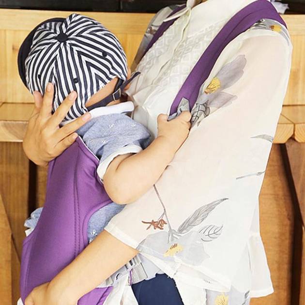 Рюкзак-кенгуру для ребенка от 3 до 24 месяцев до 15 кг Фиолетовый (2611249369) - фото 4