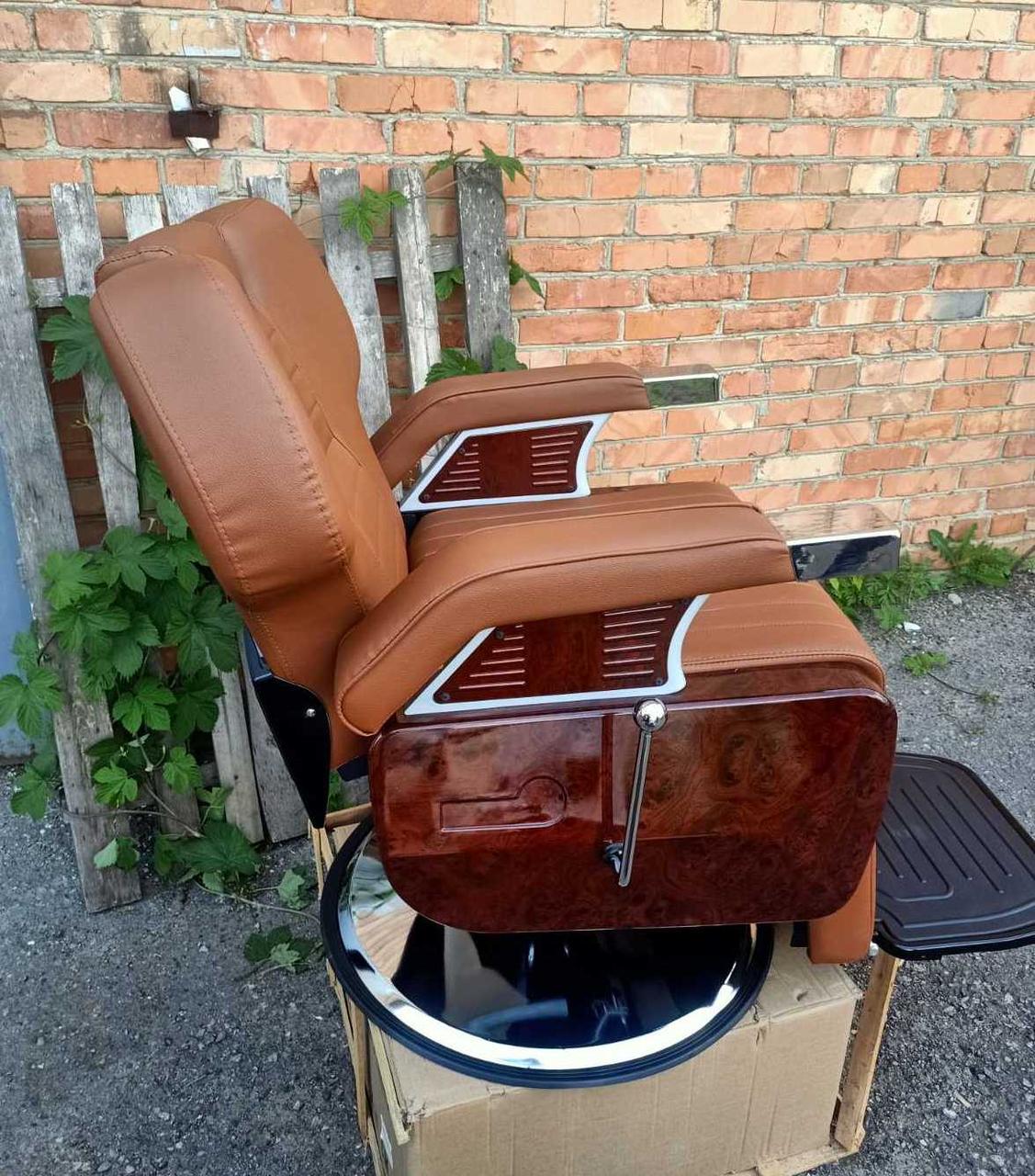 Кресло парикмахерское мужское ДенІС professional Barbershop Elite Коричневый (1865505027) - фото 3 Кресло парикмахерское мужское ДенІС professional Barbershop Elite Коричневый (1865505027) - фото 3