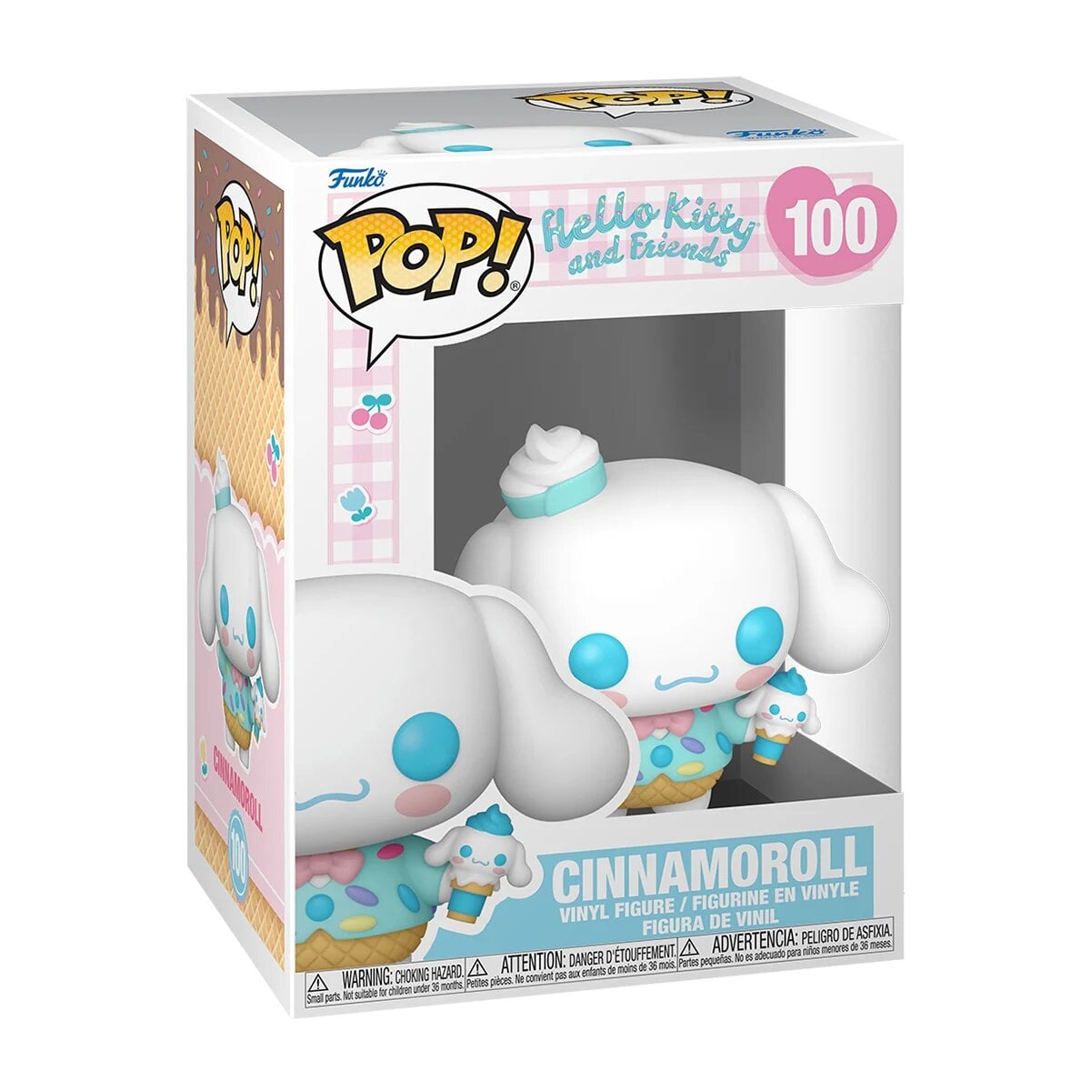 Детская игровая фигурка Funko POP! Синнаморолл с мороженым аниме-стиль винил 9,6 см (83693)