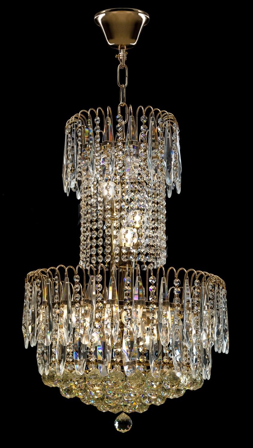 Хрустальная люстра L0288/9 Золото/Белый (AN000486)