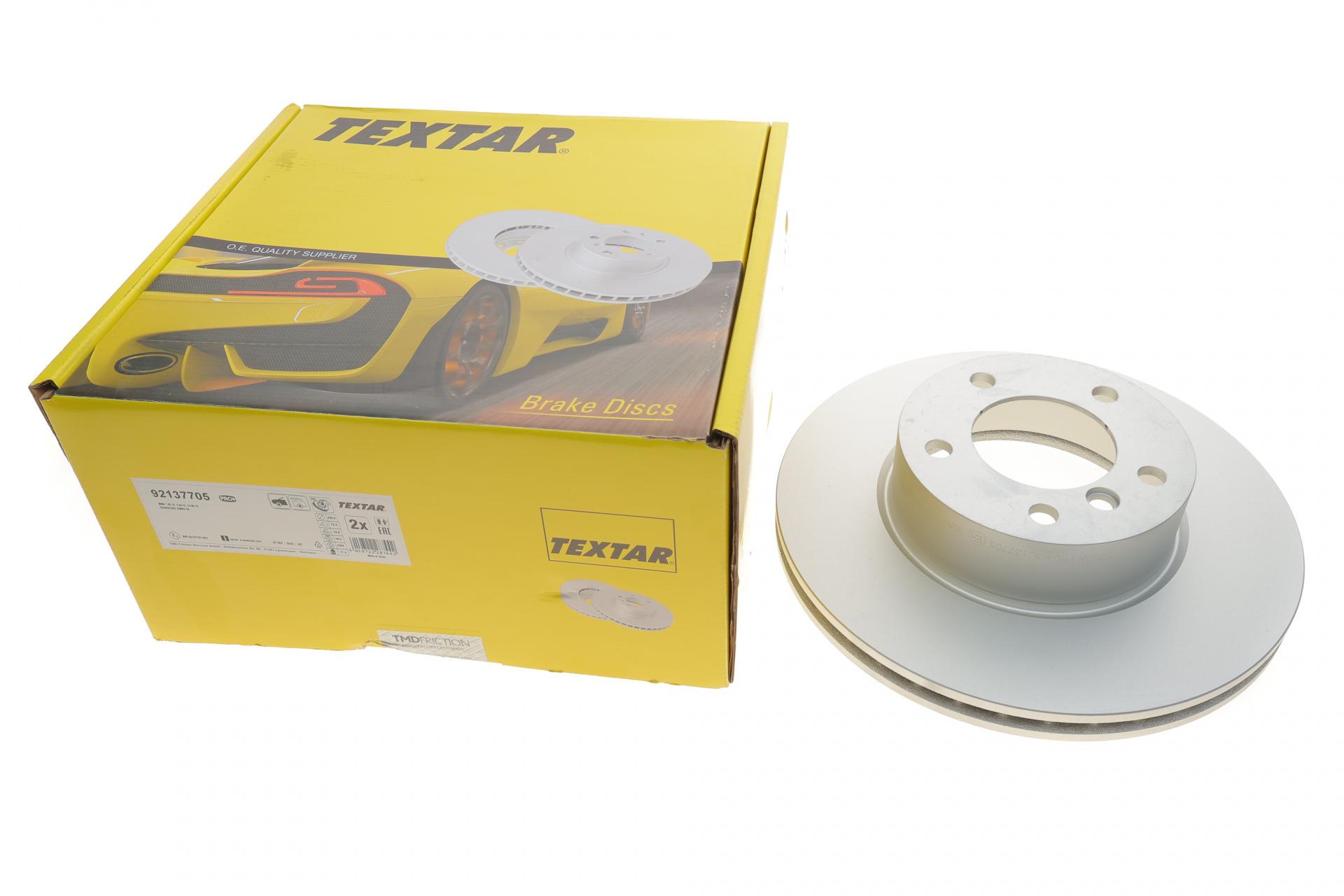 Диск тормозной передний TEXTAR BMW 3 E90-93 04-13 300x23,8 мм PRO+ (92137705 TEXTAR)