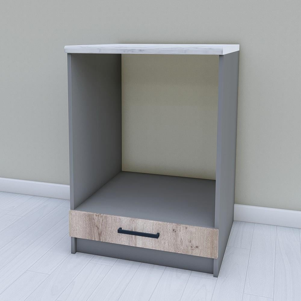 Тумба нижняя для кухни Opendoors МП6 под духовку без столешницы 600 мм Аликанте/Антрацитовый (МП6/2) Тумба нижняя для кухни Opendoors МП6 под духовку без столешницы 600 мм Аликанте/Антрацитовый (МП6/2)